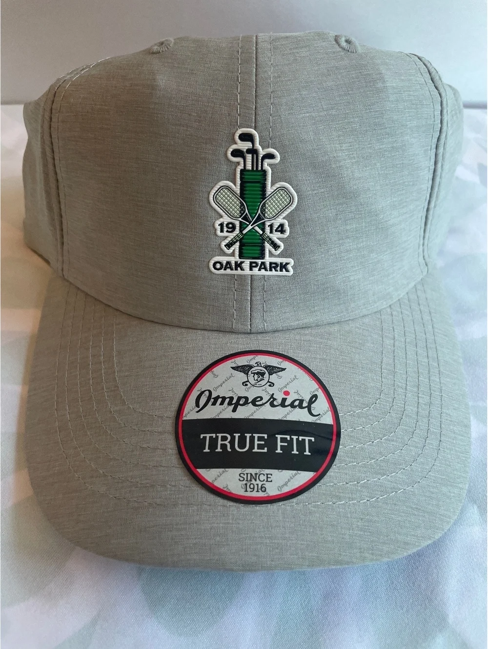 Imperial Oak Park Country Club 1914 Illinois Golf Hat Gray Adjustable New
